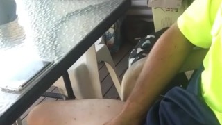 Aussie Tradie Soft Piss On Smoke Break