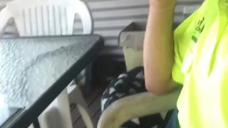 Aussie Tradie Soft Piss On Smoke Break