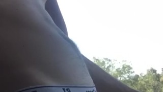 Pissing Thru My Mesh Jockstrap Outside