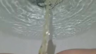 Sorry girl pisses in toilet on snapchat