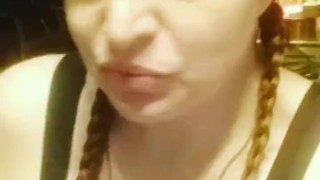 Sexy redhead smoking fetish teaser