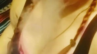 Sexy redhead smoking fetish teaser