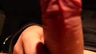 Dick with tip spitjerks and shoots cum