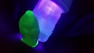 Glow in the Dark condom, Fleshlight fucking cumplay