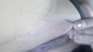 Teen touching herself in sensual way