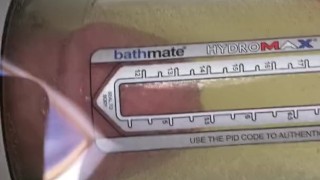 Pissing in a penis pump
