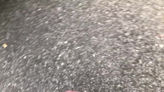 Young gay man parking lot masturbating