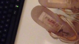 Big Cumshot on Stripper Heels