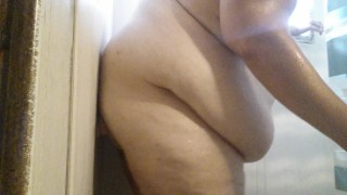 Jay dragon riding dildo in shower fat gay chubby