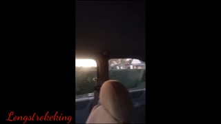 Fun in the car just me and my bbc out in public