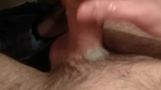 Slow gentle wank with cumshot, trying to keep moans quiet