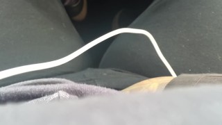 Cumming in my new car at the park