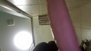 12 inch dildo in bathroom