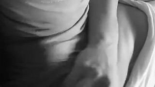 Yoga instructor erect in rehearsal, masturbates