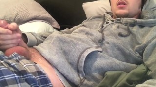 Solo Male gets hard and Jerks on Chaturbate (No Cum)