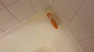 Pissin on stuff in the shower