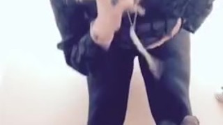 Big Tittie White Girl Takes Long Raw Banana in her Holes at Work!