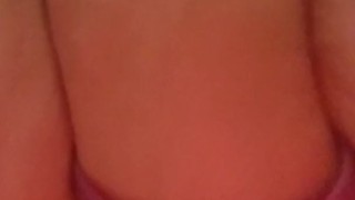 Close up pussy being pounded by black dildo