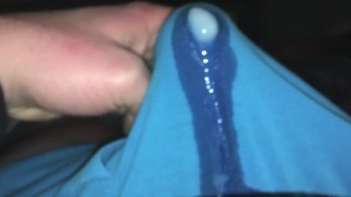 Pulsing Handsfree Cumshot in my Boxers!