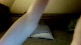 Horny redhead teen jerking off and fingering after school at home