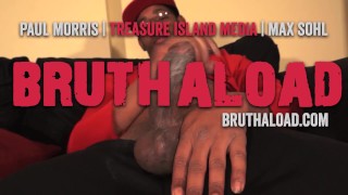 Bruce Wayne massaging his thick ebony BBC