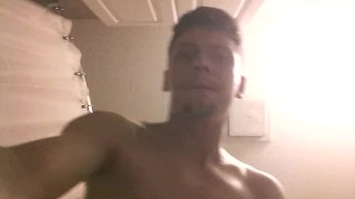 Big dick white guy Self Sucks solo cumshot Must look! Pt.1 of 2