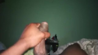 Teasing that dick with some spit