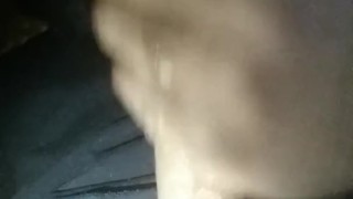 Stroking my big black cock