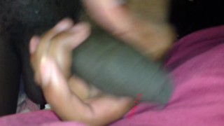Big black cock giving hard long bed strokes