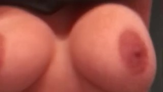 Slow motion milf showing big natural tits