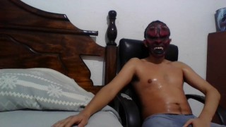 Hot sexy sweaty mexican wanks his beautiful cock