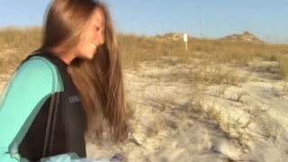 Filming my lesbian girl squirting on the beach