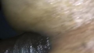 Young gay chub taking big black cock