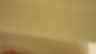 Almost caught (cumshot into tub)