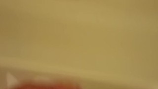 Almost caught (cumshot into tub)