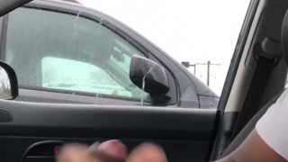 Jerking My Black Cock in Public and Cumming!