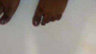 Pissing in my feet