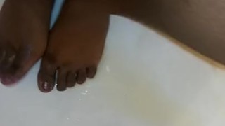 Pissing in my feet