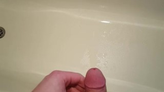 Pissing then a huge cumshot