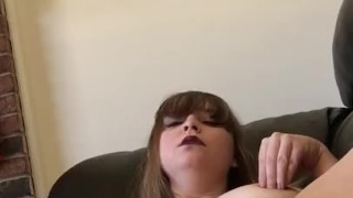 Girl fucks her pussy with the window open