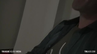 Young hung stud milks big cock