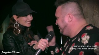 Public nudity in a club. Naked DJ