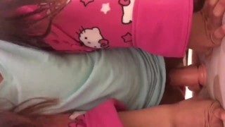 Asian riding a big cock