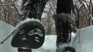 Peeing in The Forest in the Winter - Yellow Snow