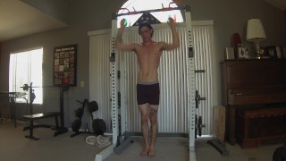 fit guy Dani working out in his underwear for favorite subscribers