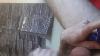 Using My Wife's Dildo On Myself
