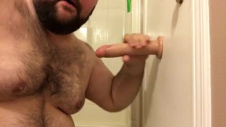 Dildo deepthroating demonstration, with a bonus!
