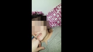 Girl bites fingers Very Hard