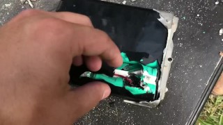Shooting Lithium Ion Batteries with Tracer Incendiary Bullets! from a GUN!!