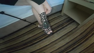 Remedial FootJob Sexual Endurance Exam | Ginger Teacher re-examines student